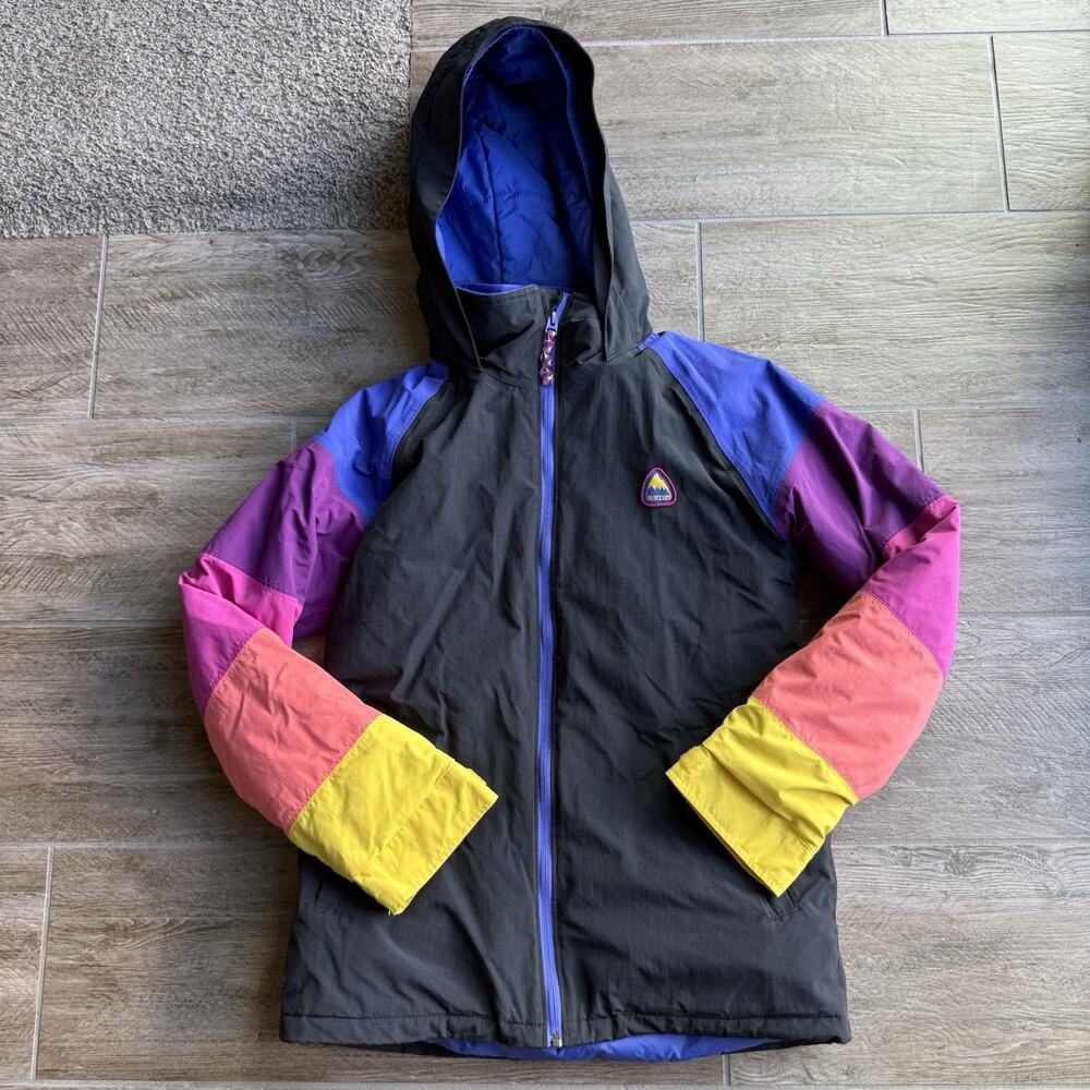Burton Youth L 14-16 Snowboard Jacket Colorblock Retro Ski Coat Room To Grow